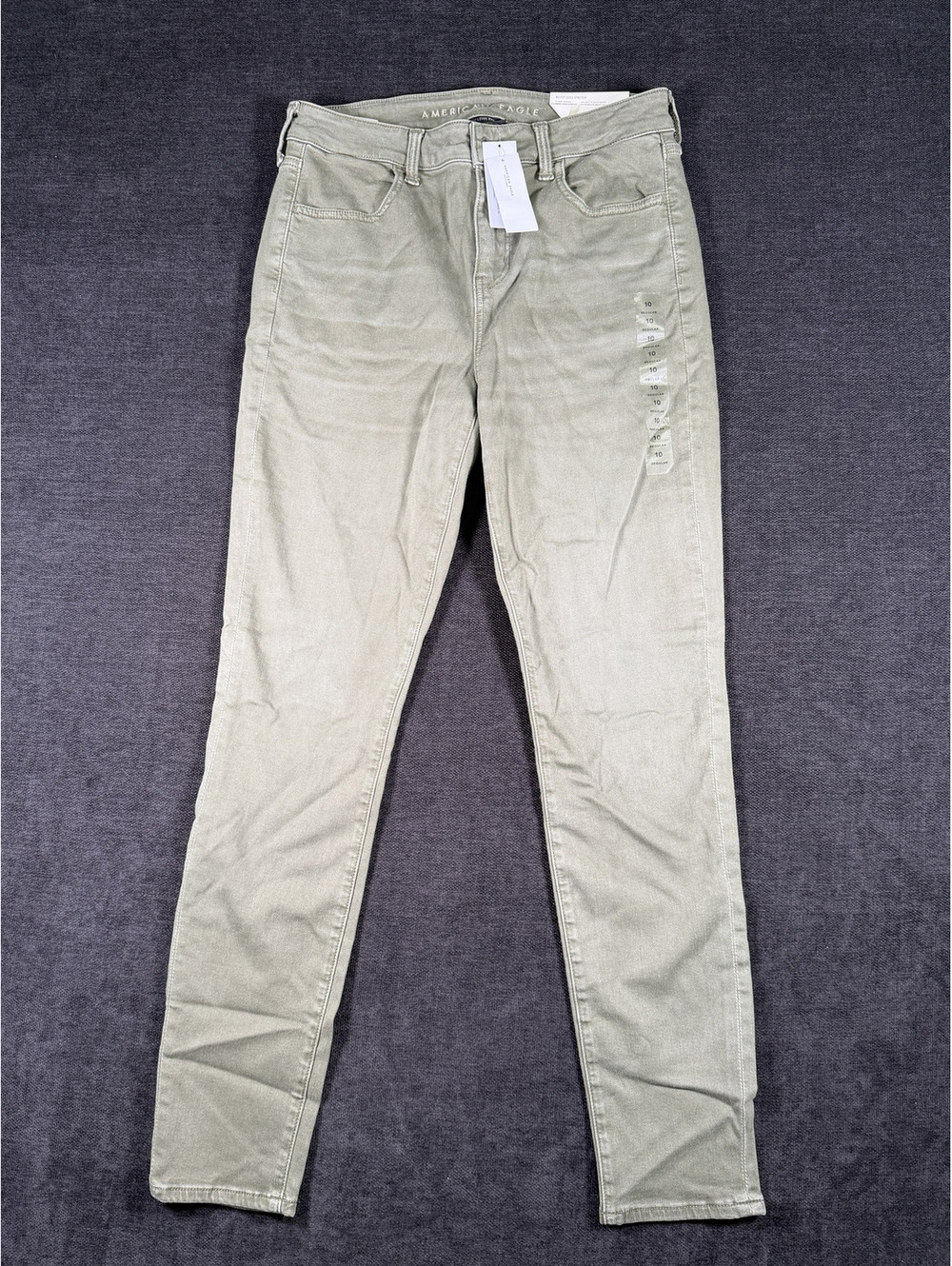 American Eagle Next Level Stretch Olive Green Jeans US 10 Regular